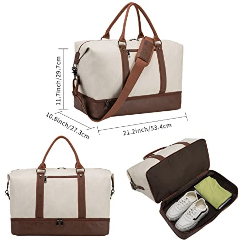 omcriWeekender Overnight Bag Carry On Bag Travel Bag with Shoe Pouch