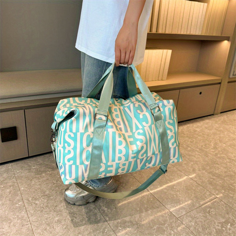 T0259 Colorful Letter Travel Bag Fitness Bag
