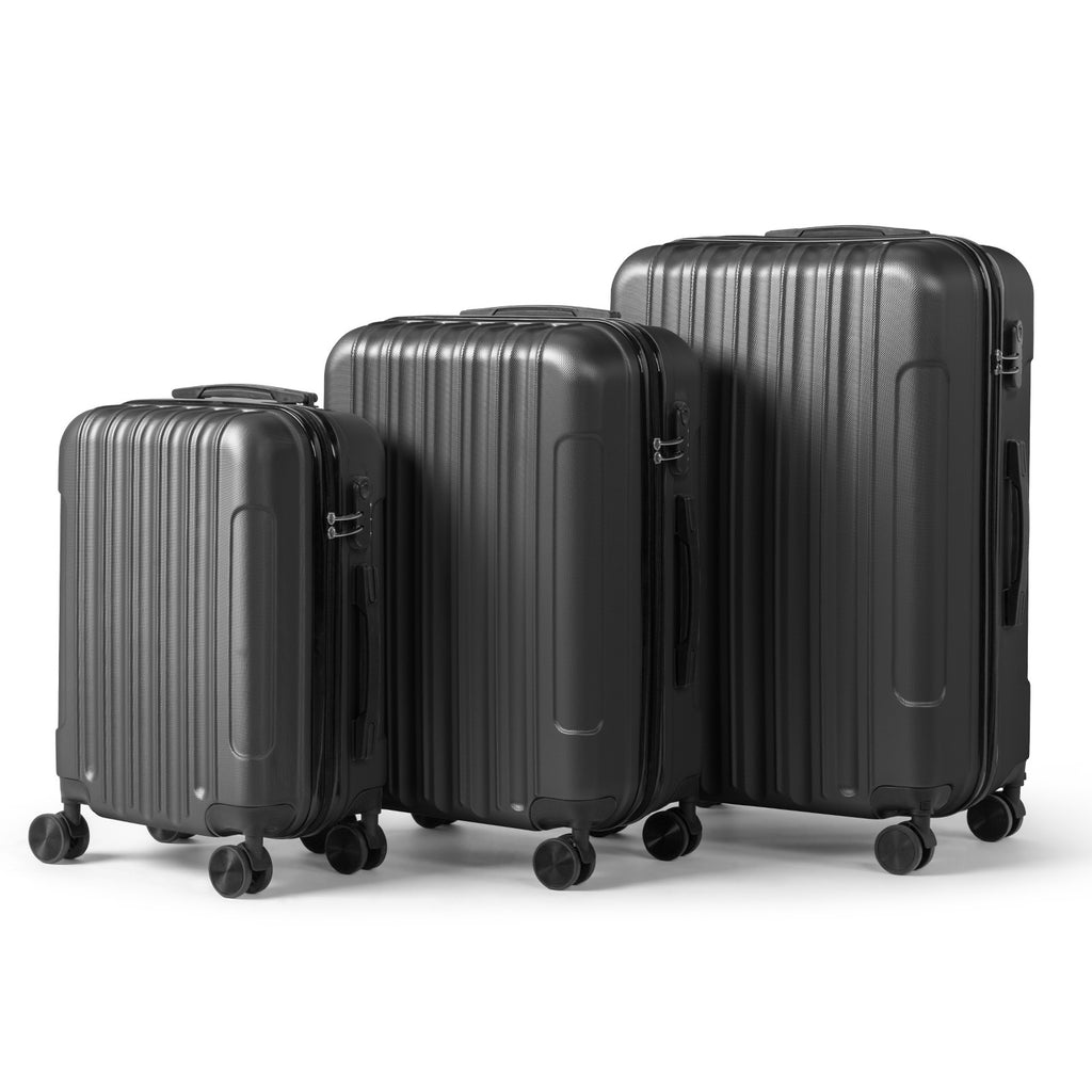 3in1 Luggage Set with Detachable Wheels, 20\u002F24\u002F28 Inch Lightweight ABS Suitcase with Lock & Spinner Wheels, Durable Travel Trolley Bag, 28-inch Disassembly Wheels