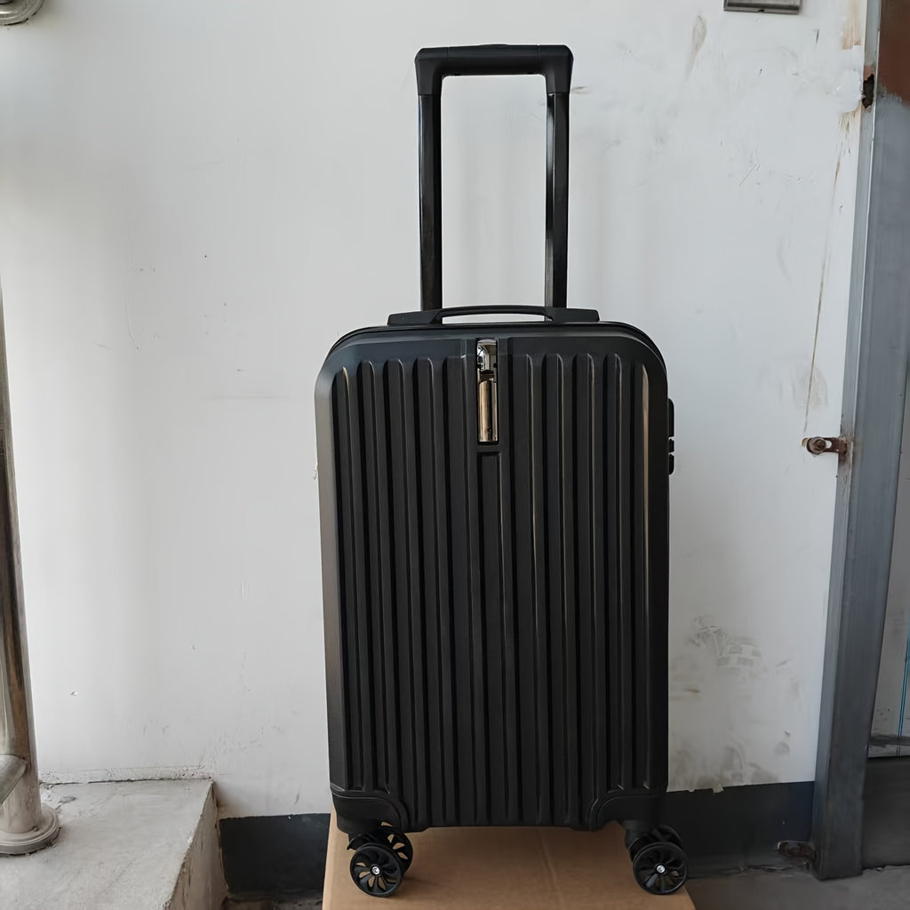1pc Striped Trolley Case with Hook and Combination Lock, Featuring a Refreshing Modern Appearance with a Simple, Elegant, and High-value Design. Suitable for Daily Storage and Formal Business Trips. Lightweight, Pressure-resistant