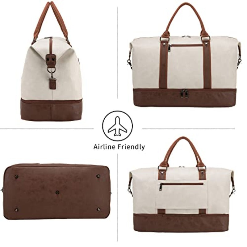 omcriWeekender Overnight Bag Carry On Bag Travel Bag with Shoe Pouch