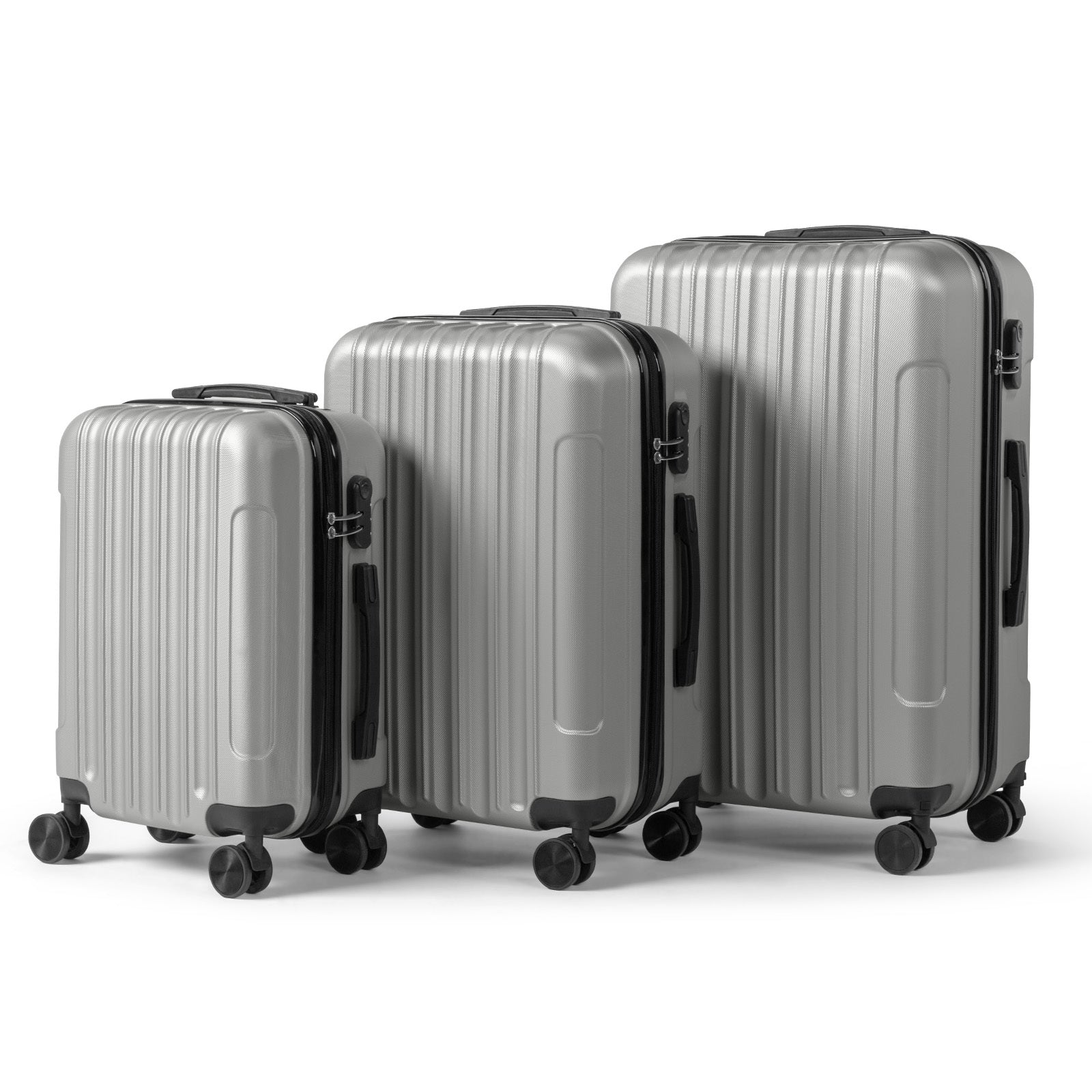 3in1 Luggage Set with Detachable Wheels, 20\u002F24\u002F28 Inch Lightweight ABS Suitcase with Lock & Spinner Wheels, Durable Travel Trolley Bag, 28-inch Disassembly Wheels