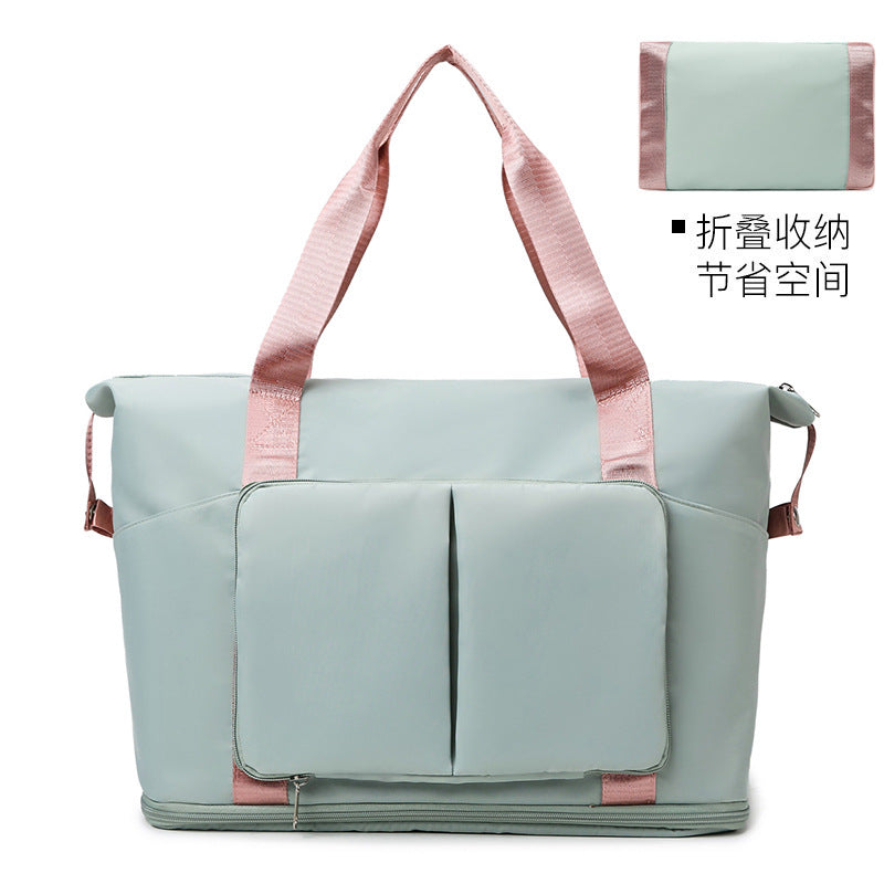 A Versatile Travel Bag with Expandable Capacity, Featuring Dry And Wet Separation, Lightweight Design, Suitable for Maternity Use, And Perfect for Students' Storage Needs