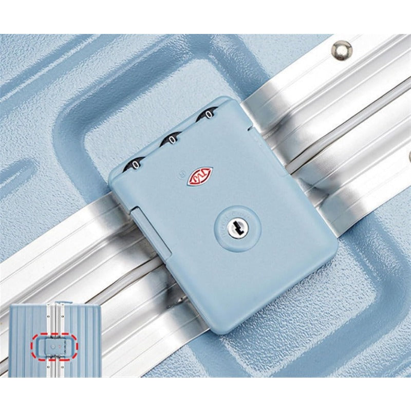 Light Suitcase Luggage Zipperless With Aluminum Frame Lightweight Hard Shell Suitcase With Spinner Wheels Wheeled Luggage Color : F Size : 22\