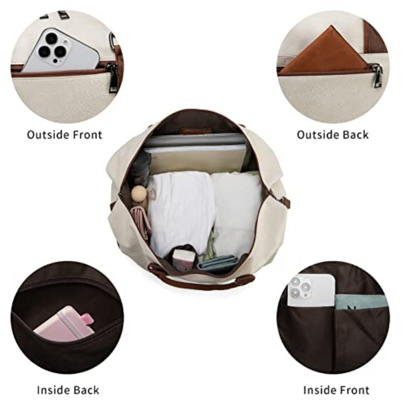 omcriWeekender Overnight Bag Carry On Bag Travel Bag with Shoe Pouch