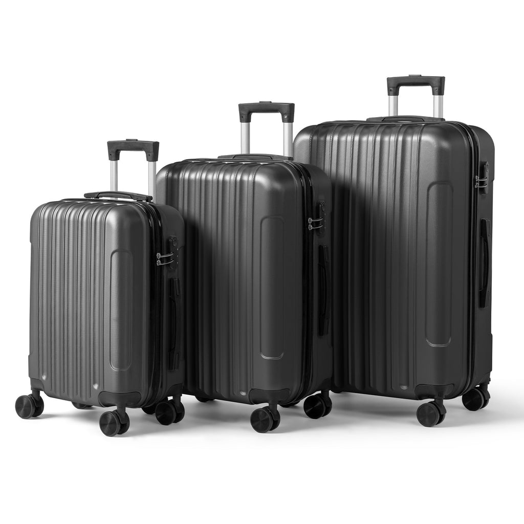 3in1 Luggage Set with Detachable Wheels, 20\u002F24\u002F28 Inch Lightweight ABS Suitcase with Lock & Spinner Wheels, Durable Travel Trolley Bag, 28-inch Disassembly Wheels