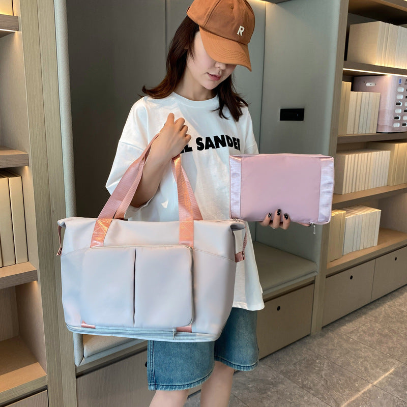 A Versatile Travel Bag with Expandable Capacity, Featuring Dry And Wet Separation, Lightweight Design, Suitable for Maternity Use, And Perfect for Students' Storage Needs