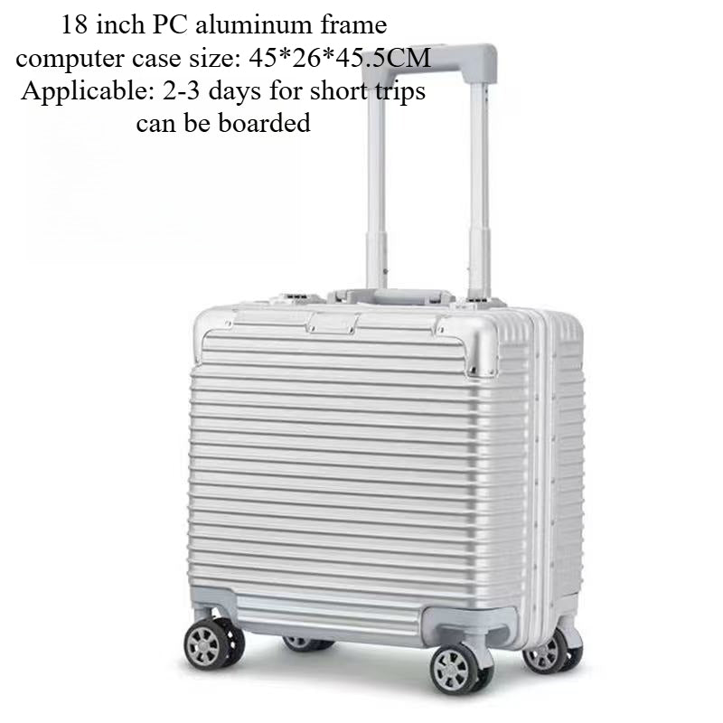 GZSONGJI 18-Inch Carry-On Luggage Approved by Airlines, Featuring a Lightweight Suitcase with an Aluminum Frame And TSA Lock - Reinforced Metal Corners, Ideal Compact Cabin Bag for Business Trips