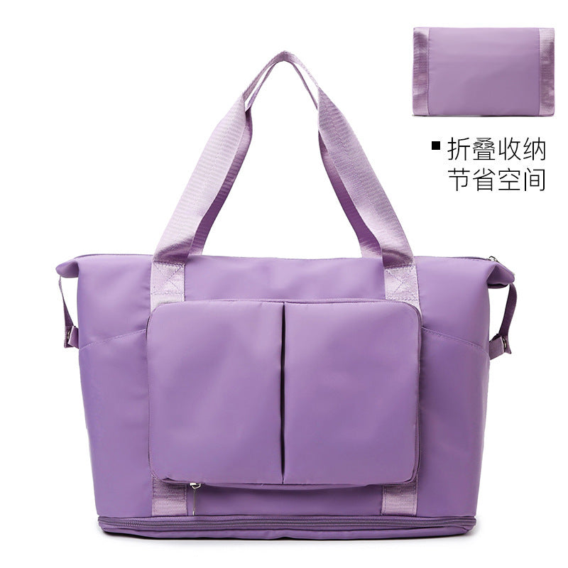 A Versatile Travel Bag with Expandable Capacity, Featuring Dry And Wet Separation, Lightweight Design, Suitable for Maternity Use, And Perfect for Students' Storage Needs