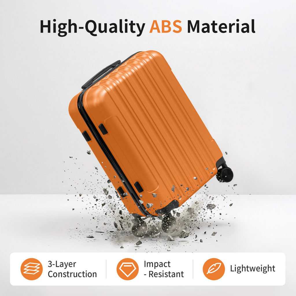 3in1 Luggage Set with Detachable Wheels, 20\u002F24\u002F28 Inch Lightweight ABS Suitcase with Lock & Spinner Wheels, Durable Travel Trolley Bag, 28-inch Disassembly Wheels