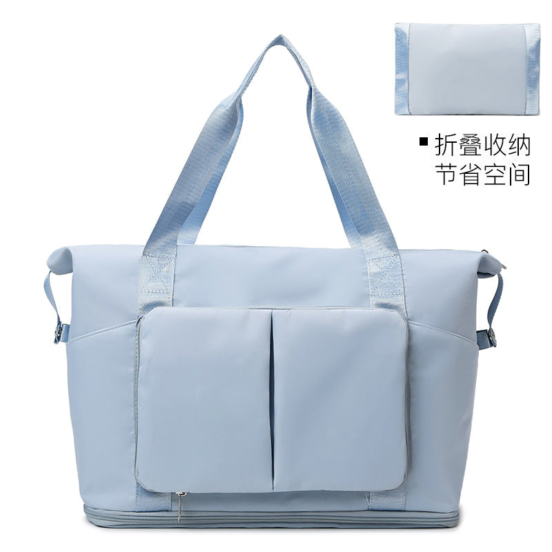 A Versatile Travel Bag with Expandable Capacity, Featuring Dry And Wet Separation, Lightweight Design, Suitable for Maternity Use, And Perfect for Students' Storage Needs