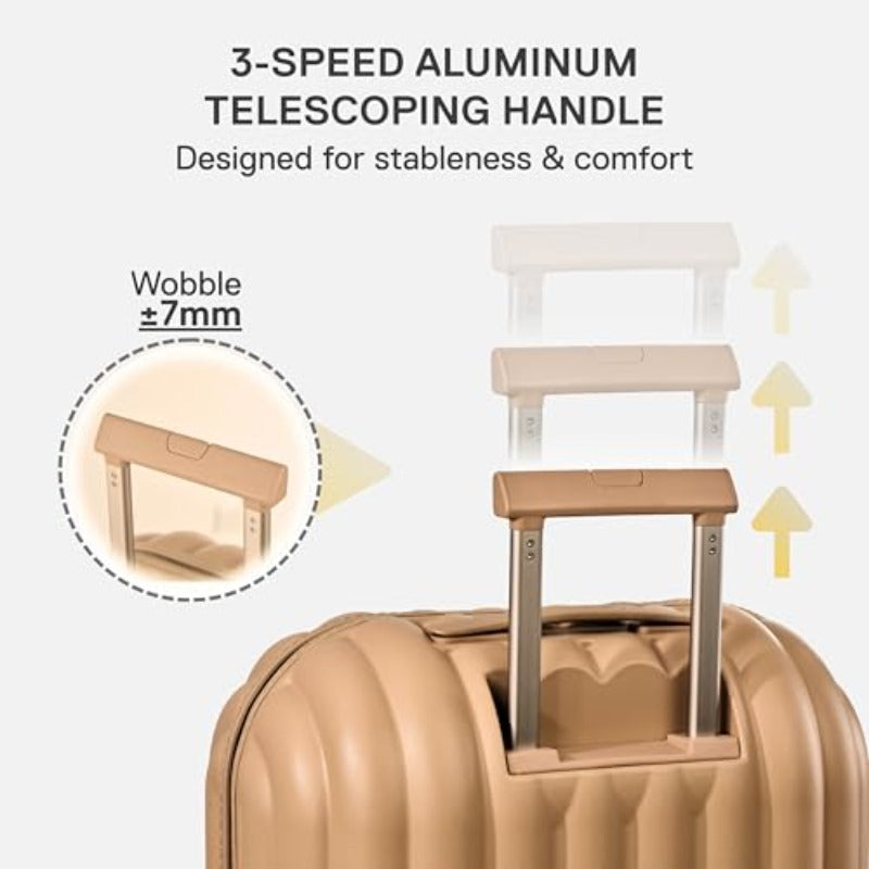 xwlartrips Large Checked Luggage 28 Inch Hard Shell Suitcase with Spinner Wheels Large Travel Suitcase for Long Trips and Family Travel Brown