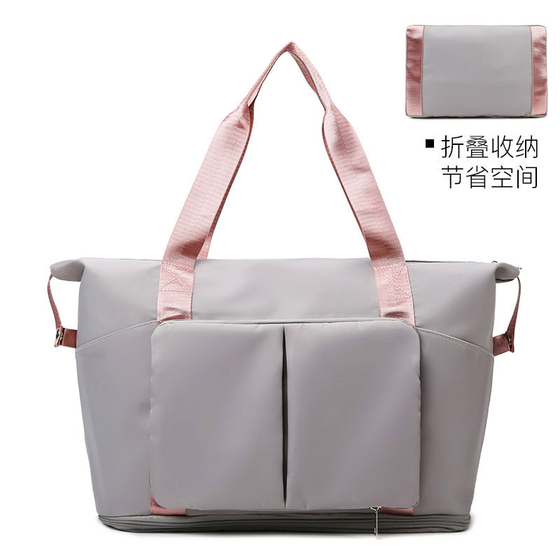 A Versatile Travel Bag with Expandable Capacity, Featuring Dry And Wet Separation, Lightweight Design, Suitable for Maternity Use, And Perfect for Students' Storage Needs