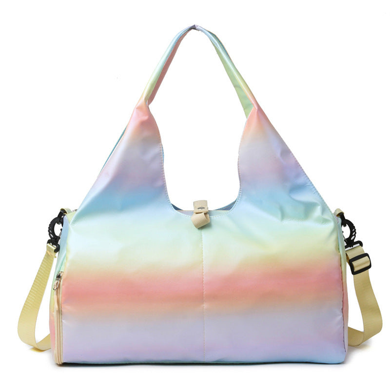 Swimming Yoga Bag, Fashionable Dance Bag, Sports and Fitness Bag for Women, Large Capacity, Dry and Wet Separation, Short-trip Travel Bag