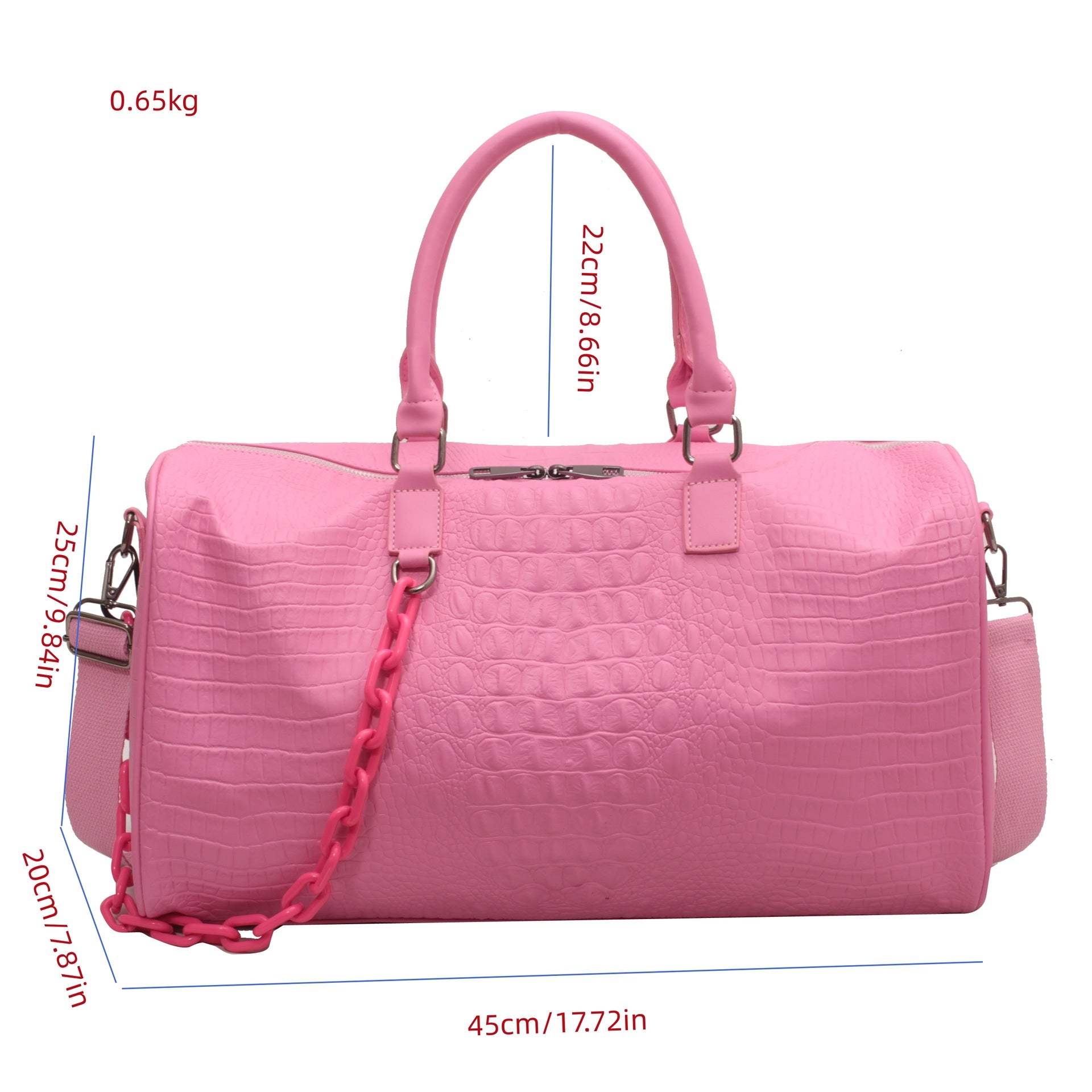 Men's And Women's Large Capacity Travel Bags | Soft, Fitness Bags, New Lightweight Crossbody Bags, Available in Multiple Colors:, Pink, Yellow, Green, Coffee, Dark Brown