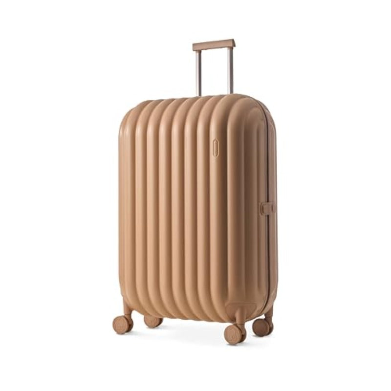 xwlartrips Large Checked Luggage 28 Inch Hard Shell Suitcase with Spinner Wheels Large Travel Suitcase for Long Trips and Family Travel Brown