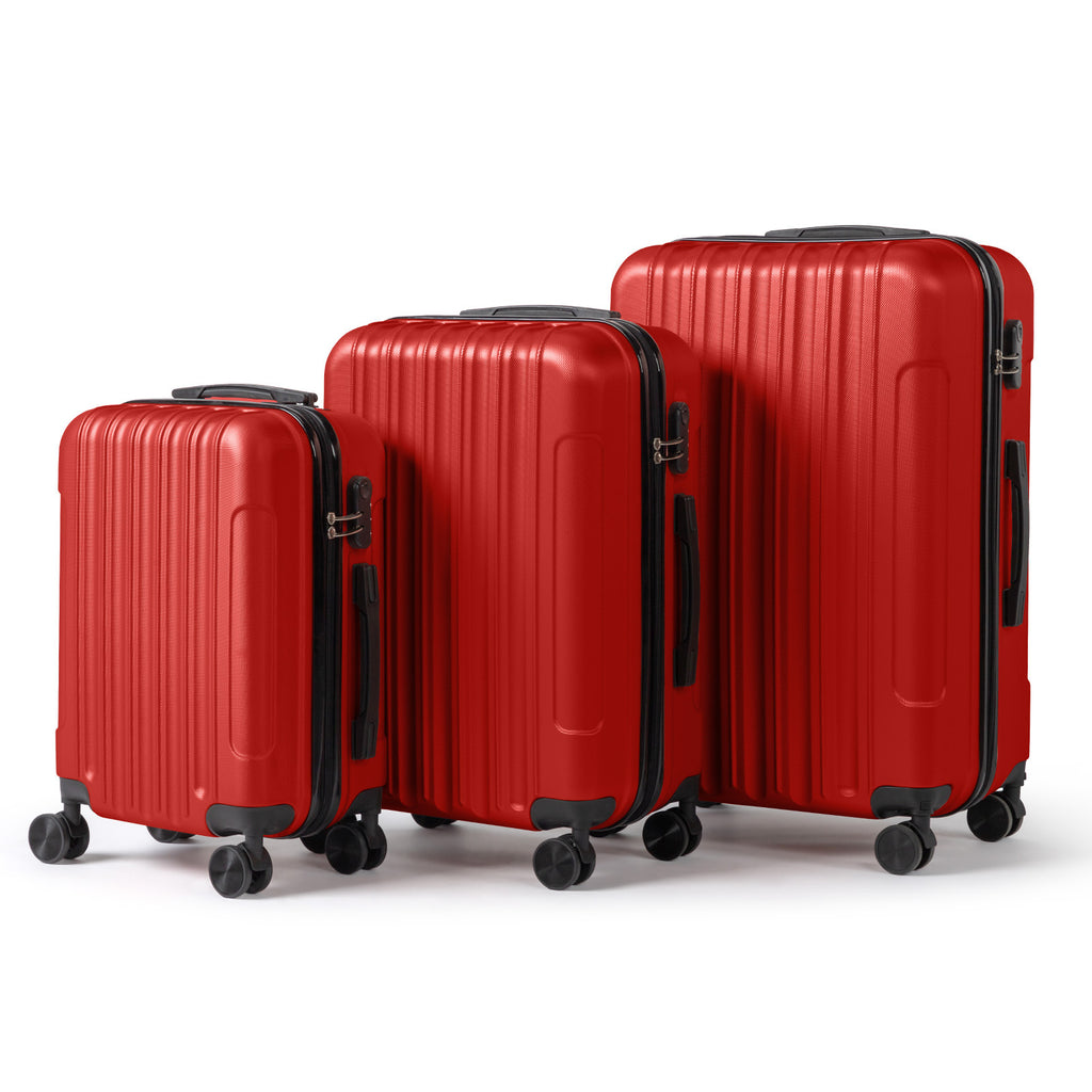 3in1 Luggage Set with Detachable Wheels, 20\u002F24\u002F28 Inch Lightweight ABS Suitcase with Lock & Spinner Wheels, Durable Travel Trolley Bag, 28-inch Disassembly Wheels