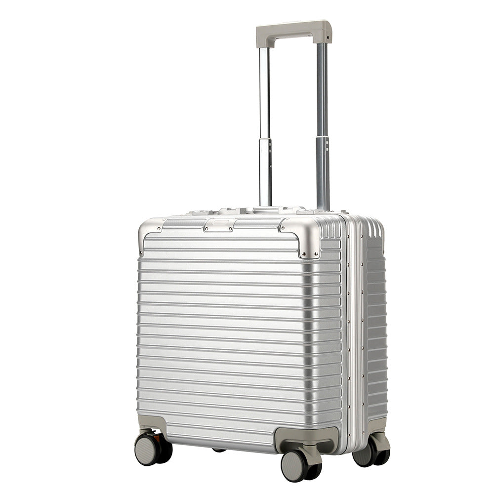 GZSONGJI 18-Inch Carry-On Luggage Approved by Airlines, Featuring a Lightweight Suitcase with an Aluminum Frame And TSA Lock - Reinforced Metal Corners, Ideal Compact Cabin Bag for Business Trips