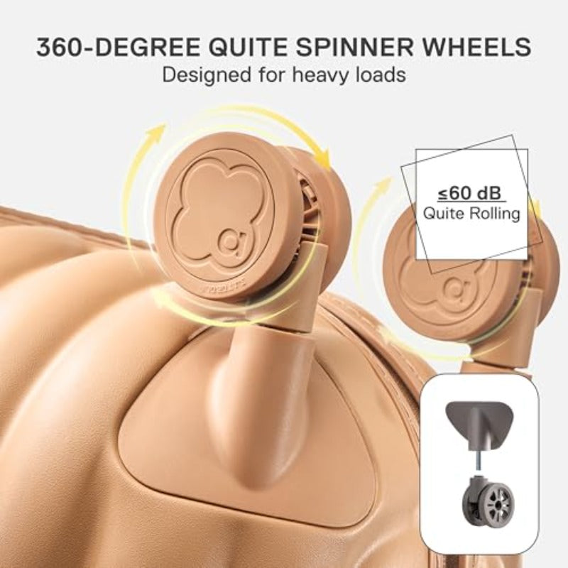 xwlartrips Large Checked Luggage 28 Inch Hard Shell Suitcase with Spinner Wheels Large Travel Suitcase for Long Trips and Family Travel Brown