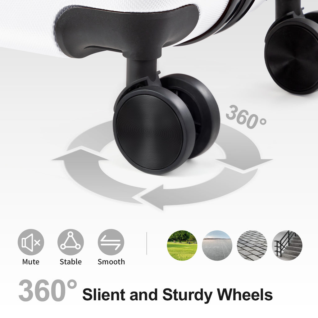 3in1 Luggage Set with Detachable Wheels, 20\u002F24\u002F28 Inch Lightweight ABS Suitcase with Lock & Spinner Wheels, Durable Travel Trolley Bag, 28-inch Disassembly Wheels