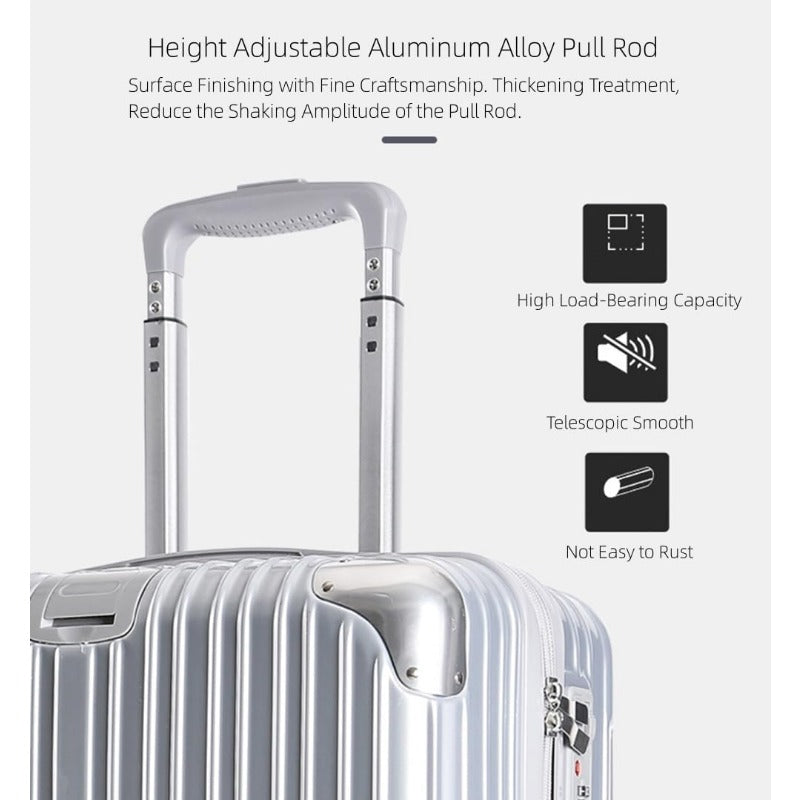 Small Carry on Luggage Airline Approved Hardside Carry on Suitcases with Spinner Wheels and TSA Lock 18 Inch Travel Luggage Hard Shell Lightweight Rolling Suitcases for Travel\u002FBusiness Rose Gold