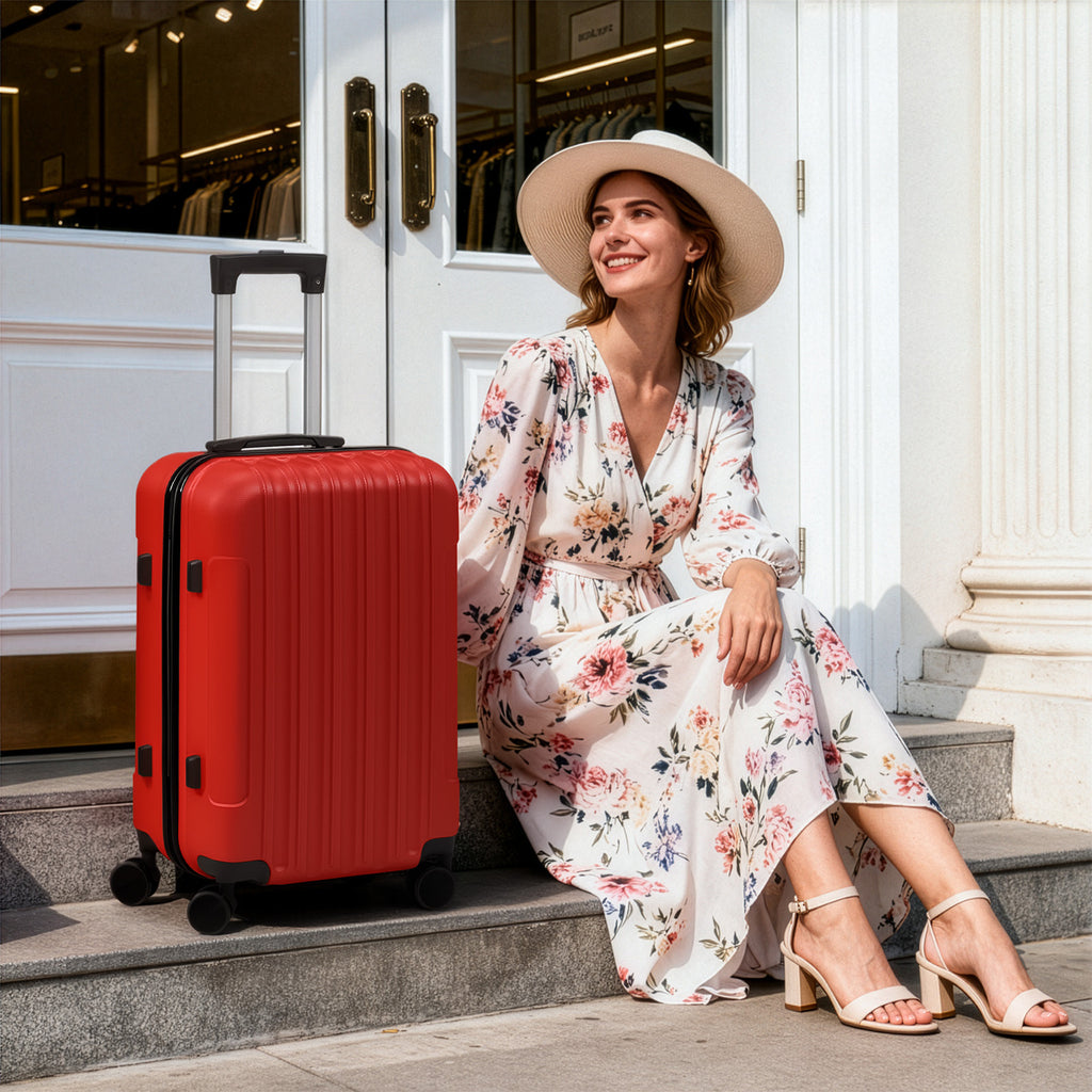 3in1 Luggage Set with Detachable Wheels, 20\u002F24\u002F28 Inch Lightweight ABS Suitcase with Lock & Spinner Wheels, Durable Travel Trolley Bag, 28-inch Disassembly Wheels