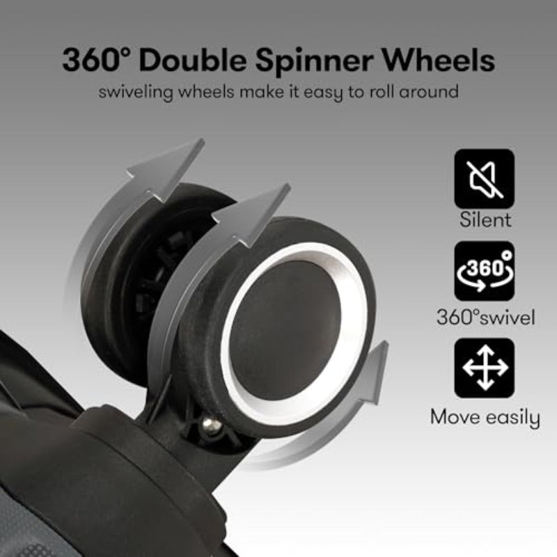 GinzaTravel 24 Inch Checked Luggage with Spinner Wheels TSA Lock PP Hardside Durable Medium Checked Suitcase Gray 24Inch