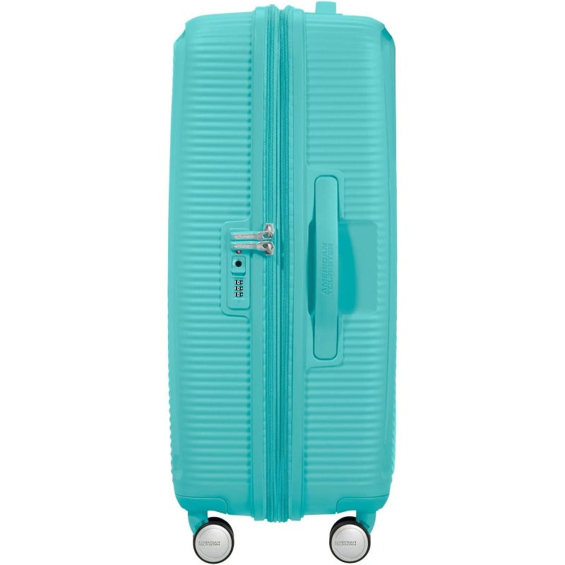 American Tourister Unisex_Adult Soundbox Blue Poolside Blue Spinner M EXP (67 cm71.5\u002F81 L)