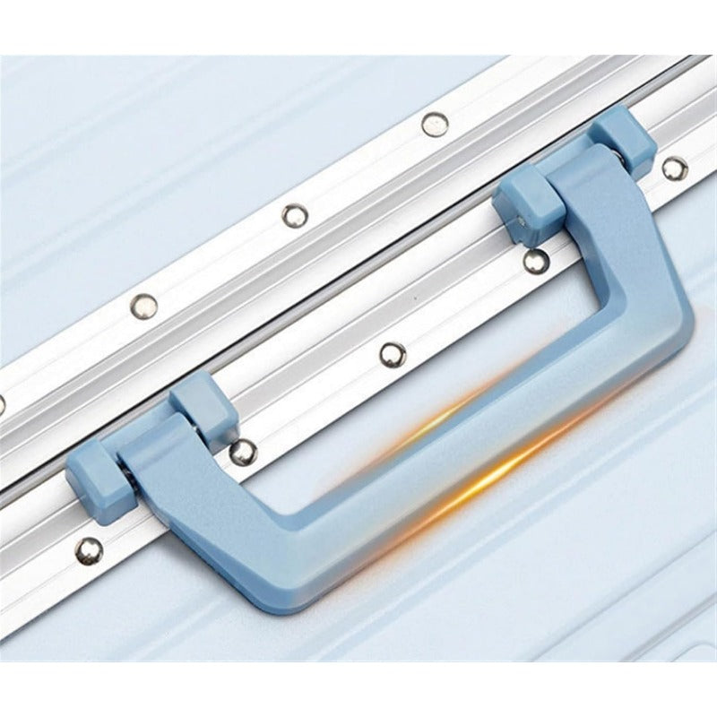 Light Suitcase Luggage Zipperless With Aluminum Frame Lightweight Hard Shell Suitcase With Spinner Wheels Wheeled Luggage Color : F Size : 22\