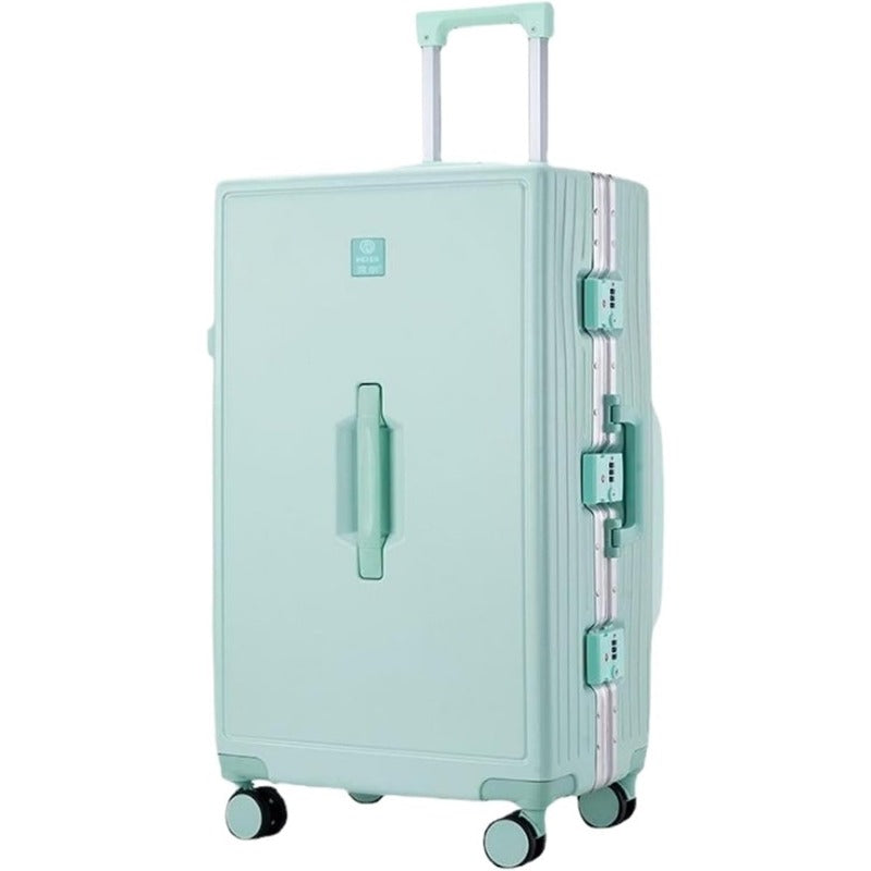Light Suitcase Luggage Zipperless With Aluminum Frame Lightweight Hard Shell Suitcase With Spinner Wheels Wheeled Luggage Color : F Size : 22\