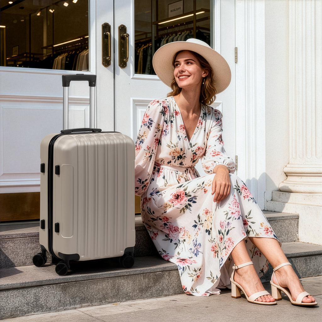 3in1 Luggage Set with Detachable Wheels, 20\u002F24\u002F28 Inch Lightweight ABS Suitcase with Lock & Spinner Wheels, Durable Travel Trolley Bag, 28-inch Disassembly Wheels