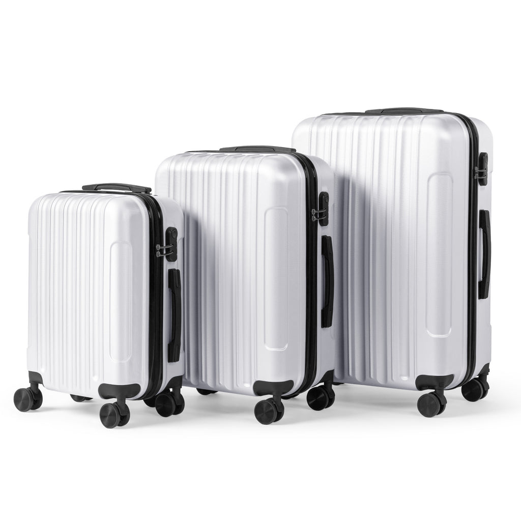 3in1 Luggage Set with Detachable Wheels, 20\u002F24\u002F28 Inch Lightweight ABS Suitcase with Lock & Spinner Wheels, Durable Travel Trolley Bag, 28-inch Disassembly Wheels