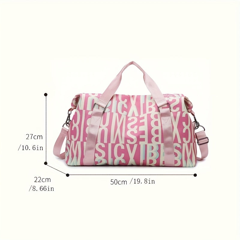 T0259 Colorful Letter Travel Bag Fitness Bag